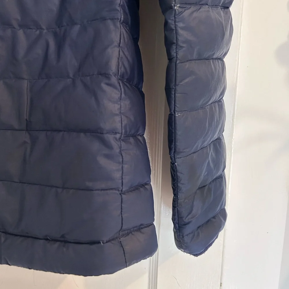 Patagonia men’s medium navy blue down sweater puffer jacket with pockets - Picture 8 of 16